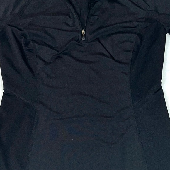 Tek Gear DRYTEK size M black long sleeve 1/4 zip pullover athletic shirt jacket - Picture 8 of 15